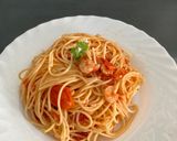 Foto del paso 7 de la receta: Pasta con tomates cherry y gambas