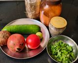 A picture of step 1 of Pomegranate salad.