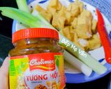 Hình bước làm 1 của món Đậu hủ kho tương hột (món chay)