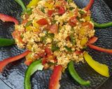 A picture of step 3 of Paneer bell pepper masala.