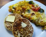 A picture of step 4 of Steamed Fritatta with Crumpets.