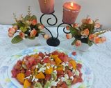 A picture of step 3 of Watermelon salad.