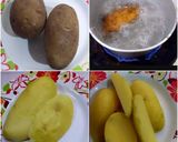 รูปขั้นตอนการทำที่ 2 ของ กุ้งผัดมันฝรั่งพริกไทยราดหน้าข้าว