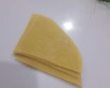 A picture of step 2 of Samosa with yam filling.
