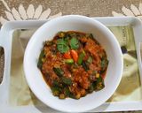 A picture of step 3 of Dahi Masala Bhindi (Okra in Spicy Yogurt Sauce).