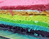 Foto langkah ke 12 dari resep Steamed Rainbow Cake aka Rainbow Cake Kukus.