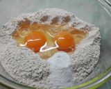 Galuska, teljeskiőrlésű lisztből recept fázis 1 fotója