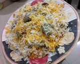 A picture of step 7 of Green Masalah Biryani.