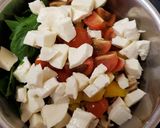 A picture of step 3 of My Wholemeal fusili Cheese Salad 😉.