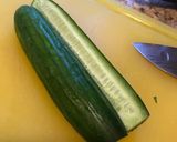 A picture of step 1 of Spicy Cucumbers.