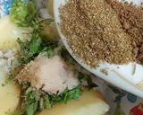 A picture of step 3 of Rice & Potatoes kabab.