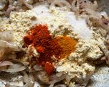 A picture of step 4 of Zunka Maharashtrian recipe,lunch or dinner,eat with chapati.
