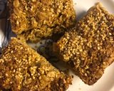 A picture of step 6 of Tahini apricot flapjacks - vegan.