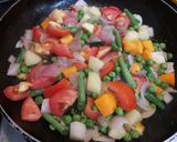 A picture of step 2 of Bisi Bele Bhath.