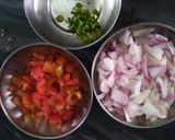 A picture of step 2 of Green Choliya or Aloo ki Sabzi.
