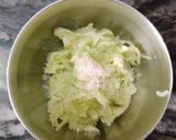 A picture of step 1 of Hung curd cucumber dip.