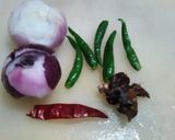 A picture of step 4 of Brinjal chutney.