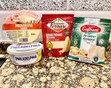 Foto del paso 1 de la receta: Pastel salado con queso crema, pecorino, parmesano y provolone