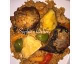 A picture of step 6 of Thieboudienne (Senegalese Jollof Rice).