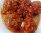 Foto del paso 10 de la receta: Albóndigas de pollo y berenjena en salsa