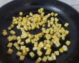 A picture of step 2 of Dahi Samosa Chaat.