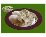 A picture of step 5 of Idli with sago and horse gram sprouts.
