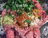 A picture of step 1 of Ground Beef Shish Kebab.