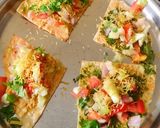 A picture of step 3 of Hummus pesto papad bites.