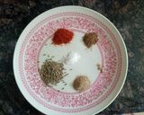A picture of step 1 of Besan wale Rice.