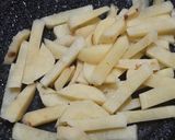 A picture of step 1 of Honey chilli potato.