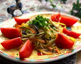 A picture of step 5 of Japanese colorful vegetables salad with sesame dressing.