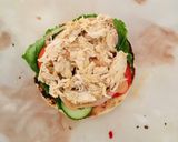 A picture of step 15 of Shredded chicken burger.