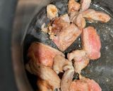 A picture of step 1 of Braised Pork with Young Coconut.