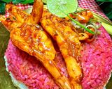 Foto langkah ke 7 dari resep Nasi Rempah Merah Putih Udang Bakar Jimbaran.
