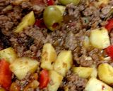 A picture of step 7 of Cuban Beef Picadillo.