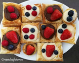 Foto del paso 6 de la receta: Hojaldres con crema pastelera y crema pastelera de chocolate