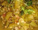 A picture of step 8 of Bhindi ki bhujya.