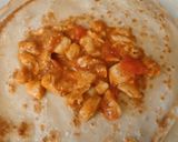 A picture of step 3 of Chicken fajita savory pancake.