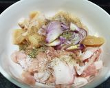 A picture of step 1 of Mi Quang Noodle Salad.