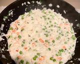Une image de l'étape 2 de Risotto, petits pois, crevettes.
