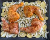 Foto del paso 5 de la receta: Pollo asado al vino y salsa de soja con patatas