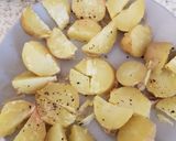 A picture of step 1 of My New Potato tasty Salad.😎.