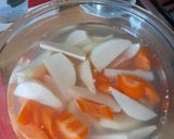 A picture of step 16 of Heritage chicken. Celeriac puree and mixed veg. Festive.