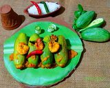 A picture of step 13 of Stuffed pointed gourd with prawn/ chingri patoler dorma.
