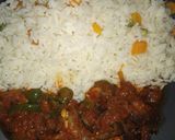 A picture of step 3 of Carrot,peas rice.