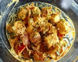 A picture of step 1 of Paneer Tikka Dum Biryani.