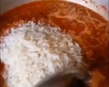 A picture of step 2 of Asun jollof.