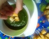 Foto del paso 11 de la receta: Sopa crema de espinaca con queso y pan tostado con ajil Miriam