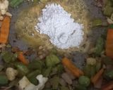 A picture of step 5 of Paneer Steak with Herbed Rice and Creamy Veggies.