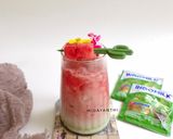 Foto langkah ke 3 dari resep Es Semangka Creamy Matcha.
